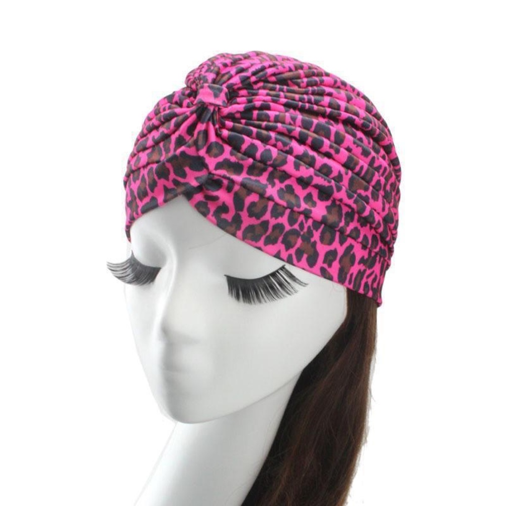 Pink Animal Print Turbans